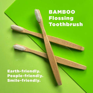 Chomp bamboo flossing toothbrush