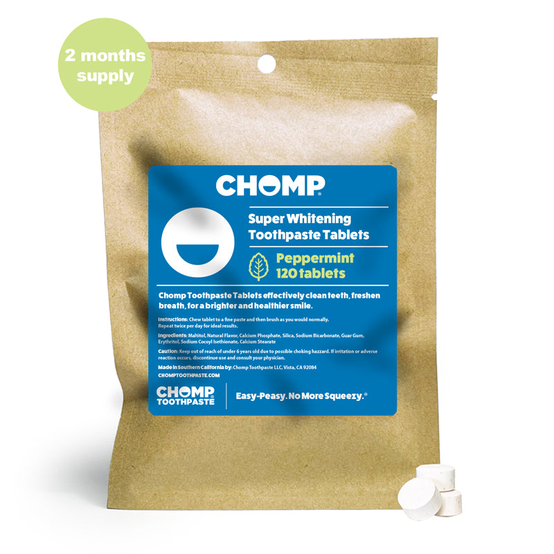 CHOMP Super Whitening Toothpaste 120 Tablet Refill