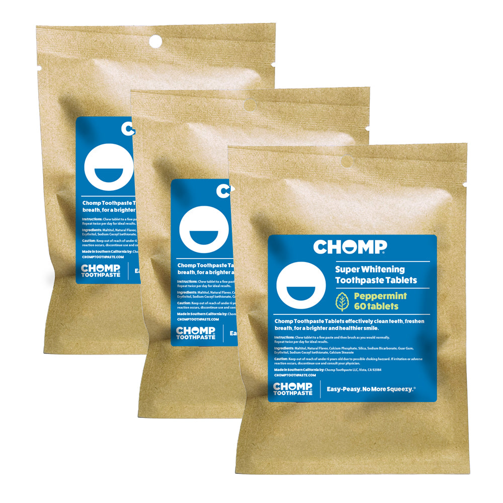 CHOMP Super Whitening Toothpaste Tablets Refill