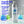 Probiotic mouthwash bottle with ingredients listed on a laboratory background