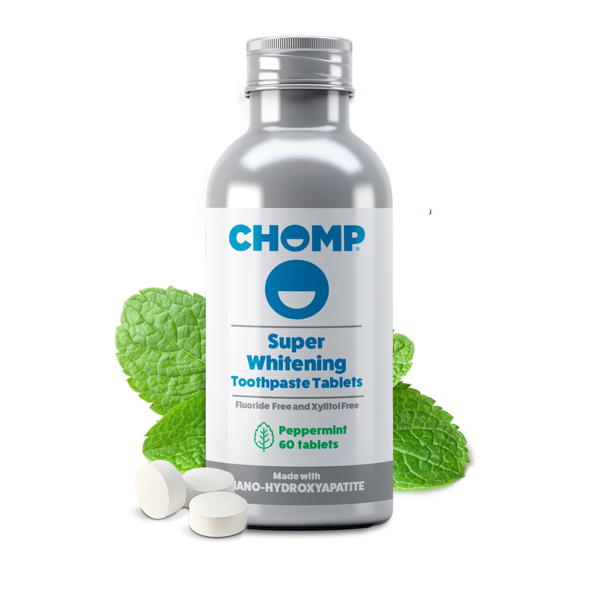 Super Whitening Nano Hydroxyapatite Peppermint Toothpaste Tablets