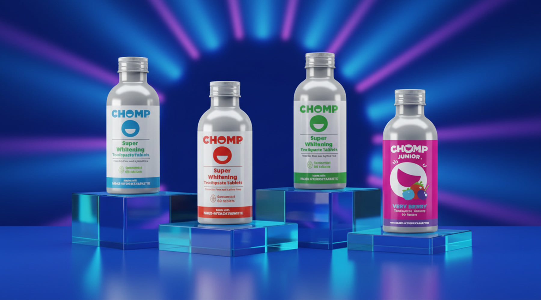 Cyber Monday banner with bottles on blue background.