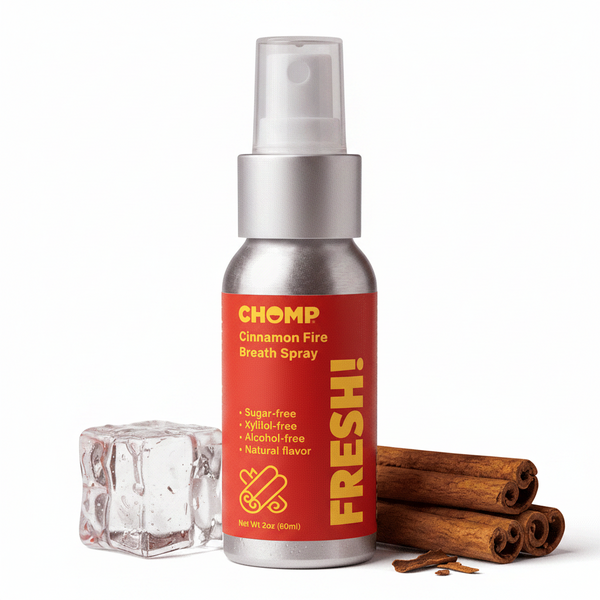 Chomp FRESH! Cinnamon Spark Breath Spray – Sugar & Alcohol Free | 2 oz ...