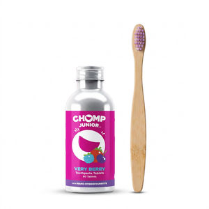Chomp kids toothpaste and bottle
