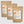 Three packages of CHOMP Super Whitening Toothpaste Tablets on a light gray background