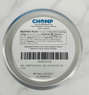 Nano Hydroxyapatite Xylitol-free Peppermint Mint Tin