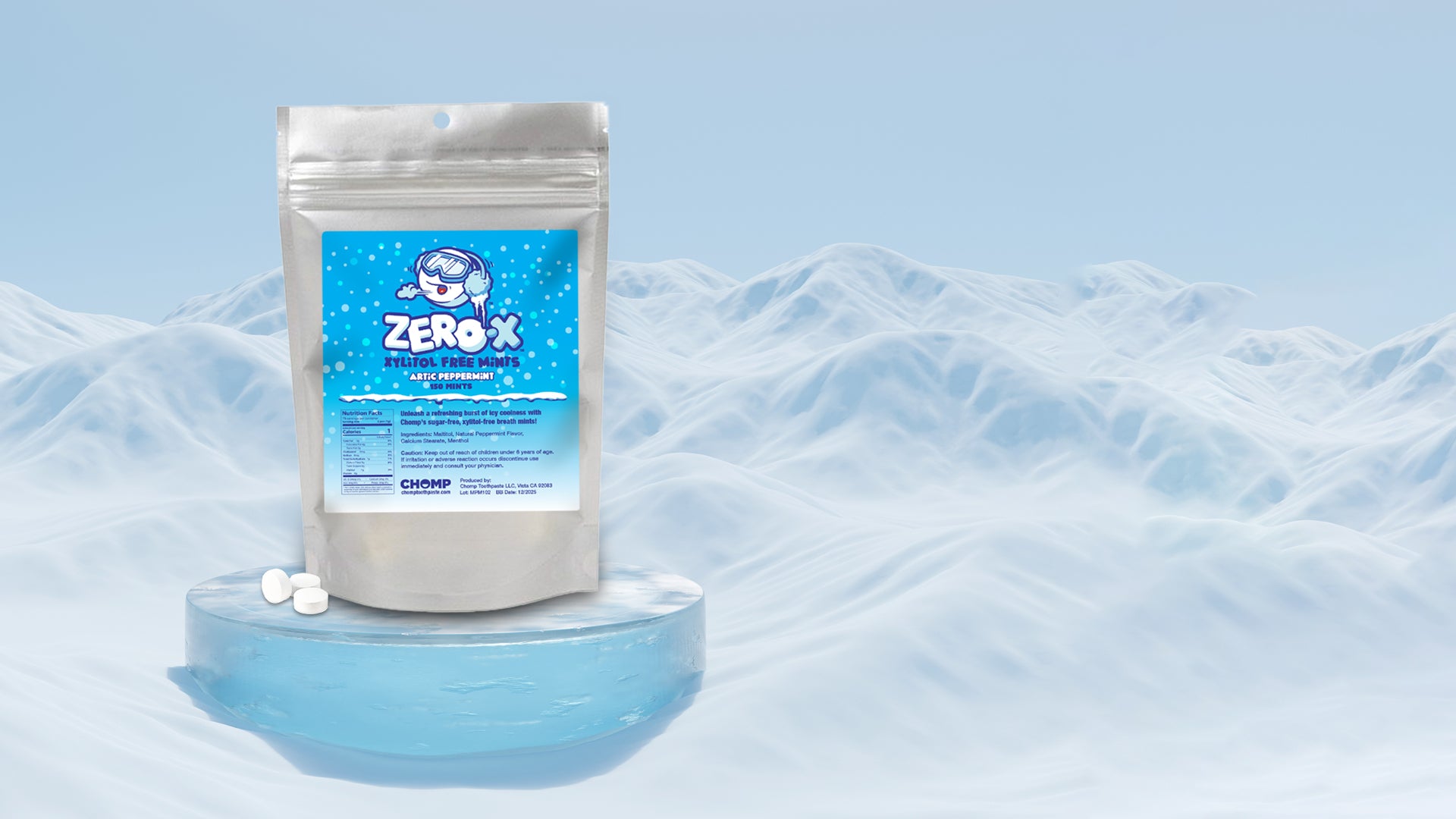 Chomp Zero-X Xylitol Free Breath Mints