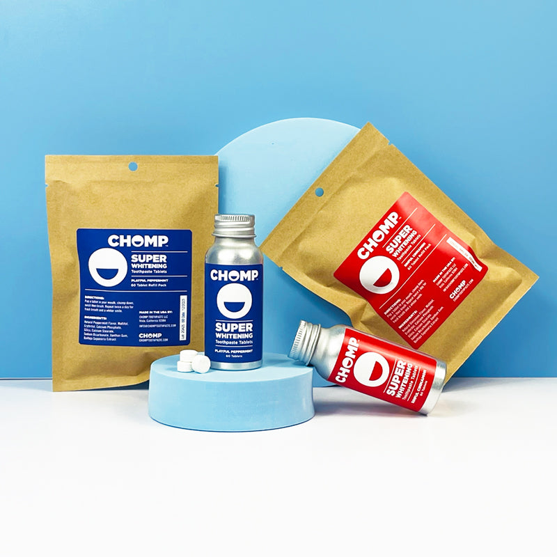 toothpaste tablet bottles and refills