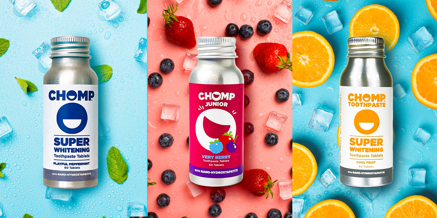 Chomp nano hydroxyapatite toothpaste tablets