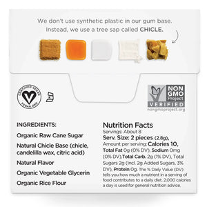 Product label with ingredients and nutrition facts on a white background
