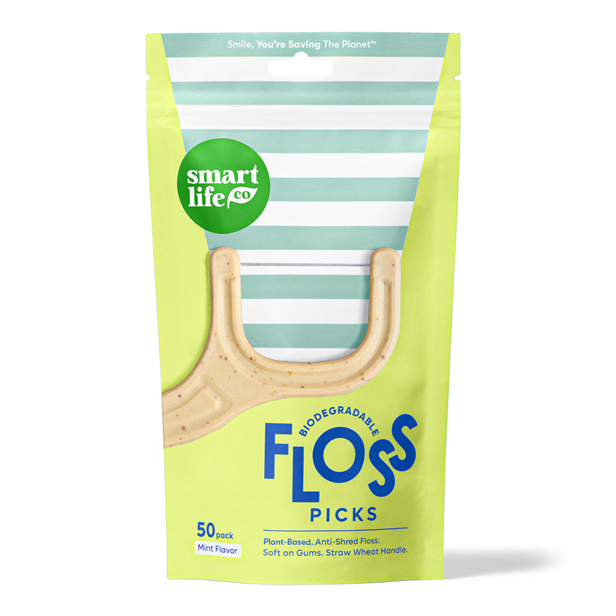 Smart Life Co biodegradable floss picks mint flavor