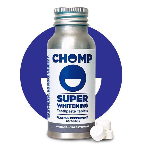 Chomp toothpaste nano hydroxyapatite bottle