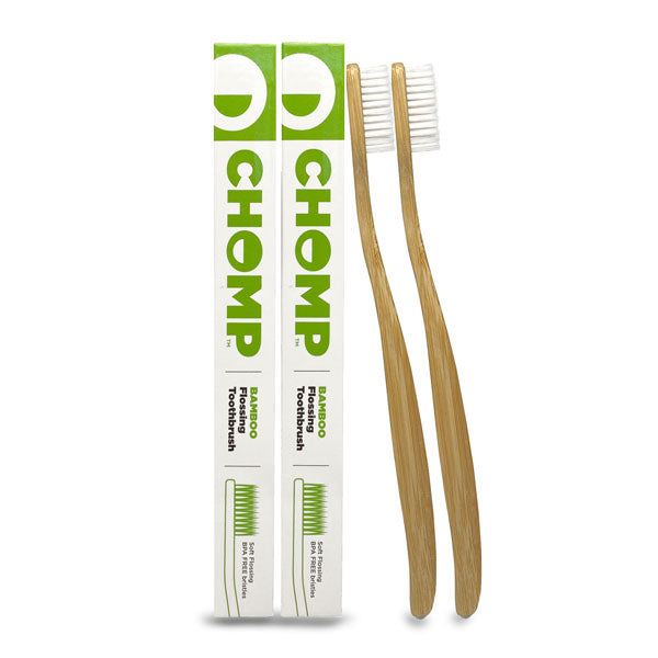 chomp bamboo flossing toothbrush