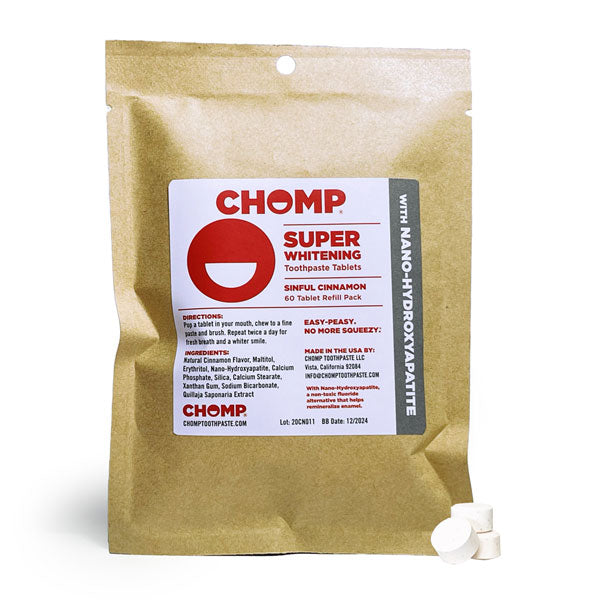 Chomp Toothpaste Tablets Refill - 4 Versions (Wholesale)