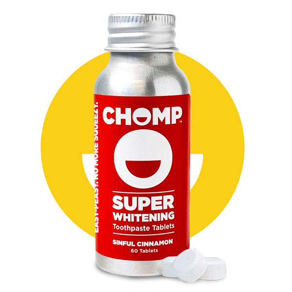 chomp cinnamon whitening toothpaste tablets